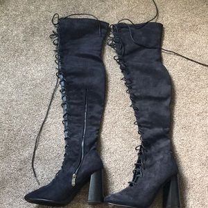 Fashion nova lace up boots